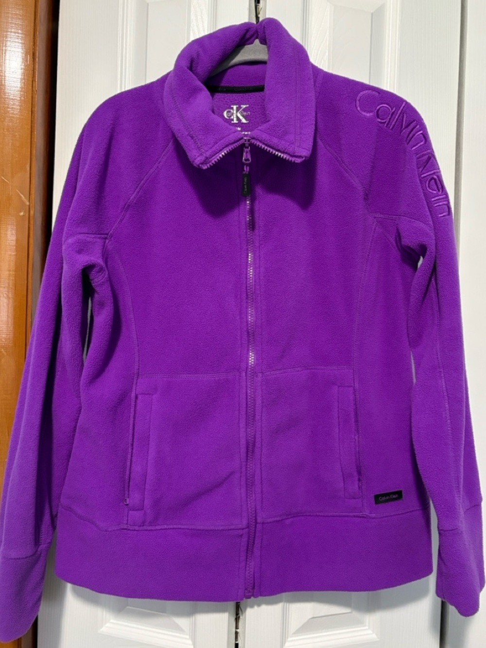 Calvin Klein Vibrant Purple Fleece Zip-Up Jacket